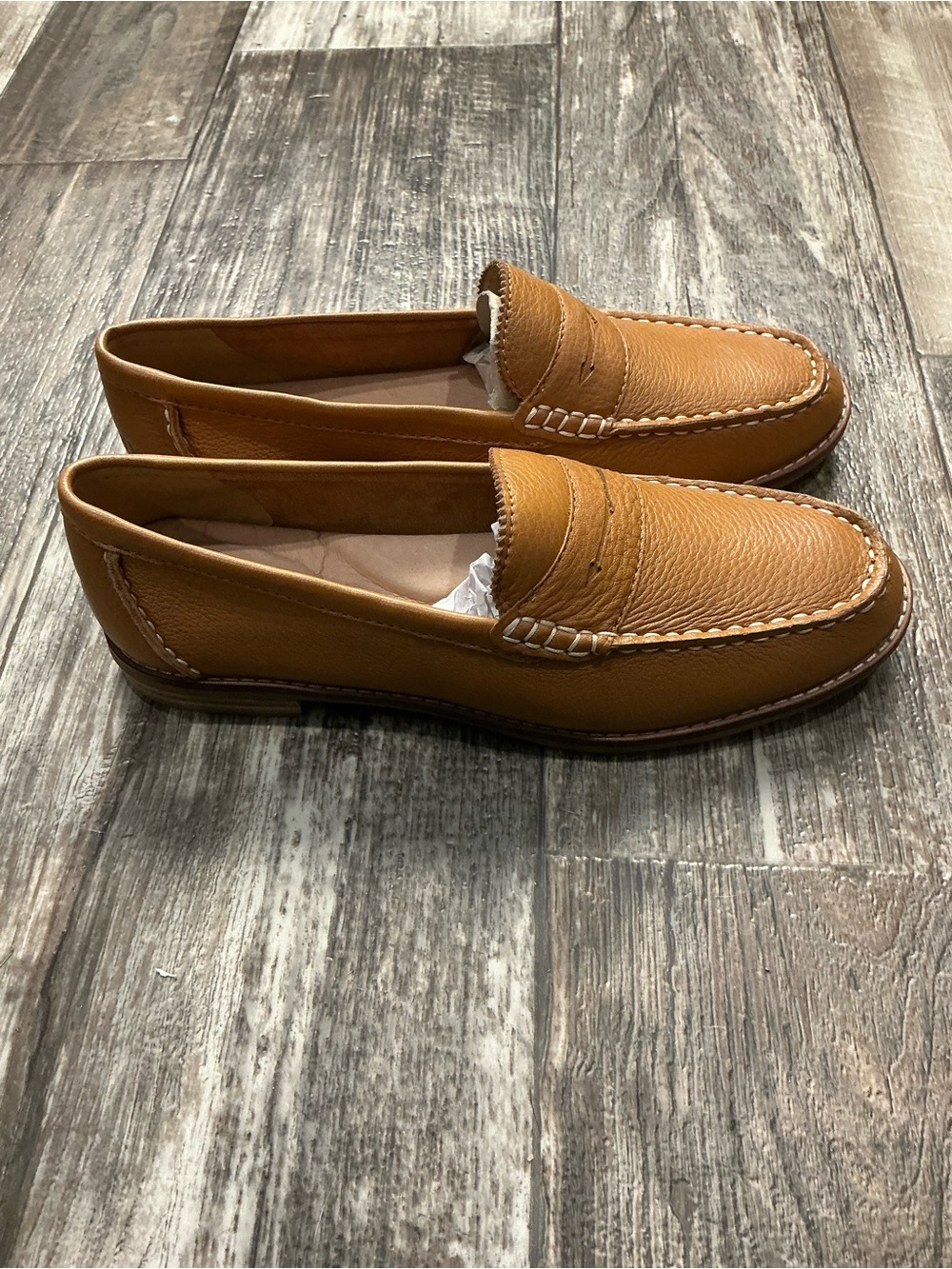 Sperry Women's Leather Penny Loafers in Tan Brown Size 8 - Picture 9 of 16